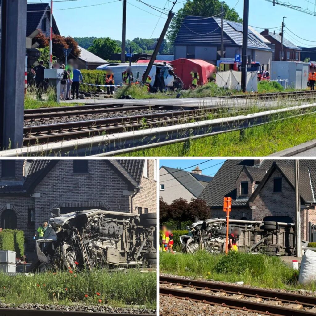 Meerdere doden bij aanrijding tussen trein en schoolbus in België, in bus zaten 7 schoolkinderen en 2 volwassenen